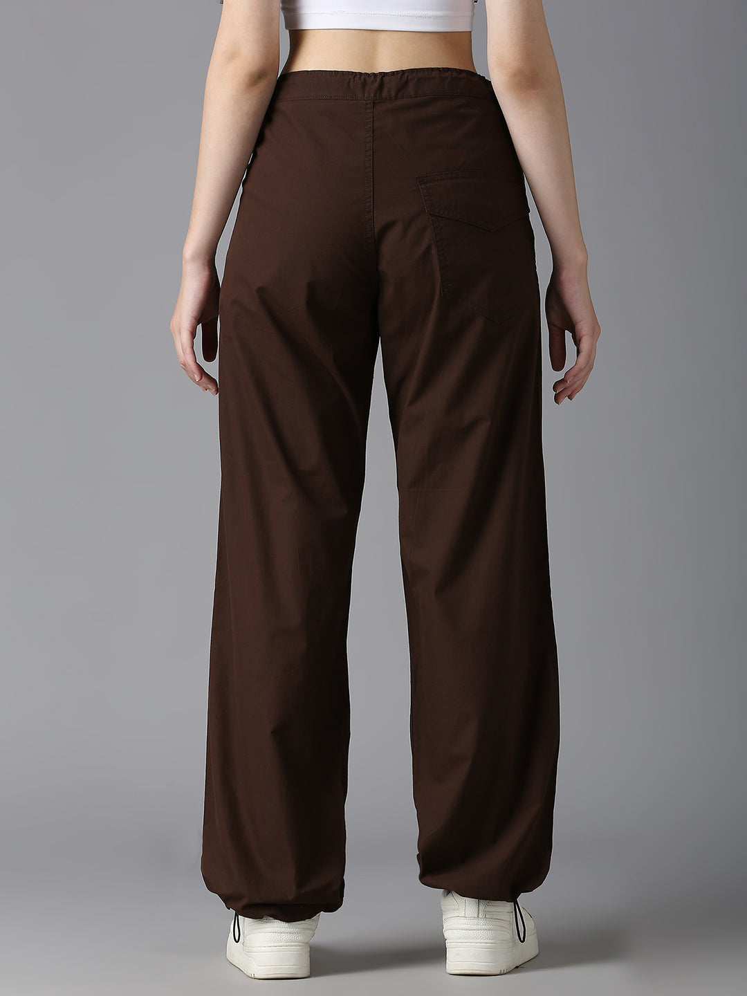 Cefalu Women Brown Parachute Pants