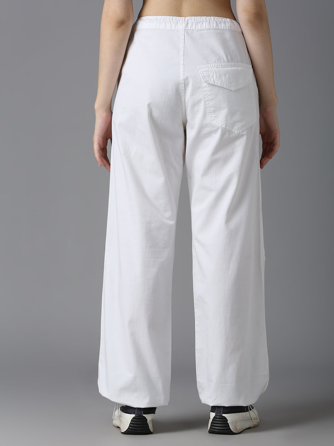 Cefalu Women White Parachute Pants