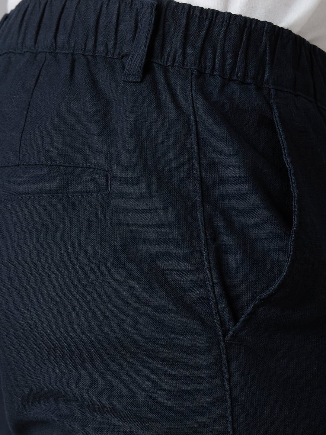 TCI Men Navy Blue Traveller Pants