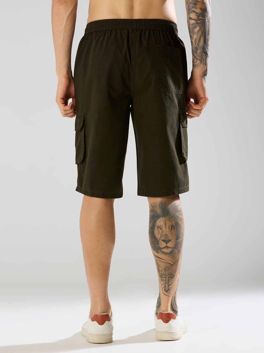TCI Men Military Green Capri Pants