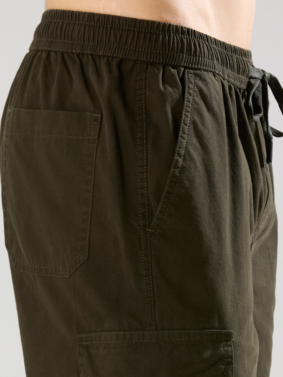 TCI Men Military Green Capri Pants