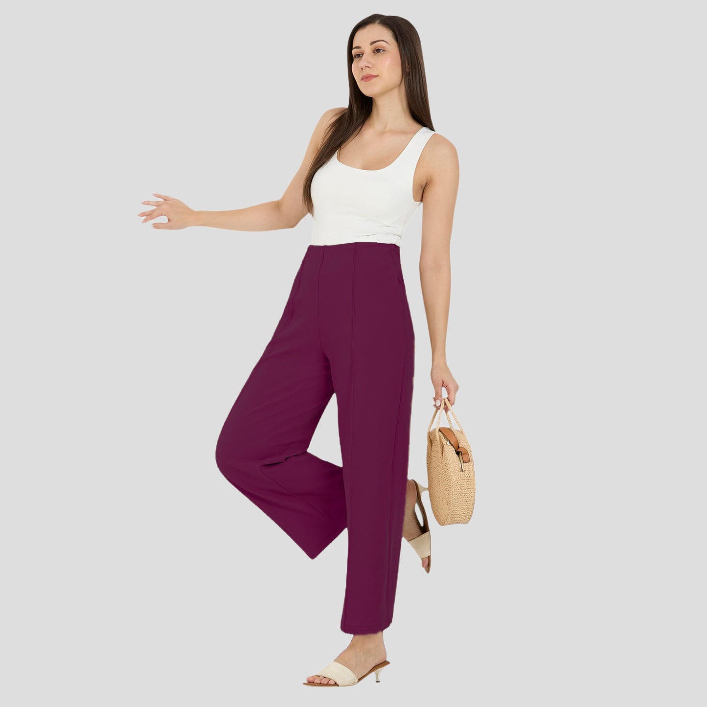 Cefalu Women Wine Valentino Trousers