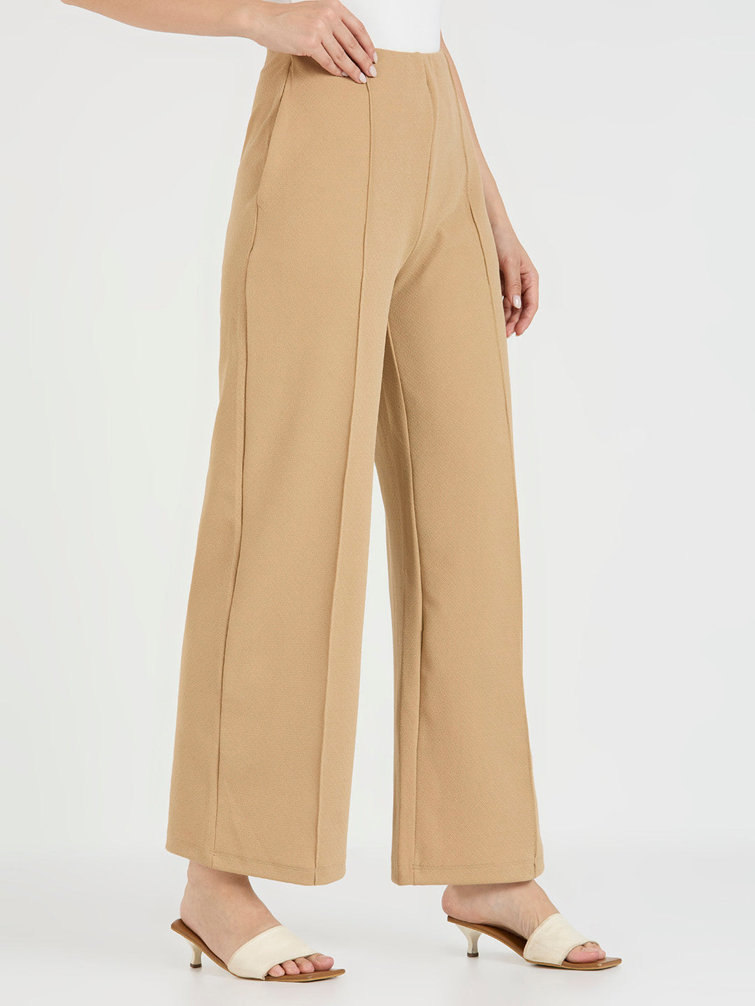 CEFALU Women’s Camel Valentino Trousers