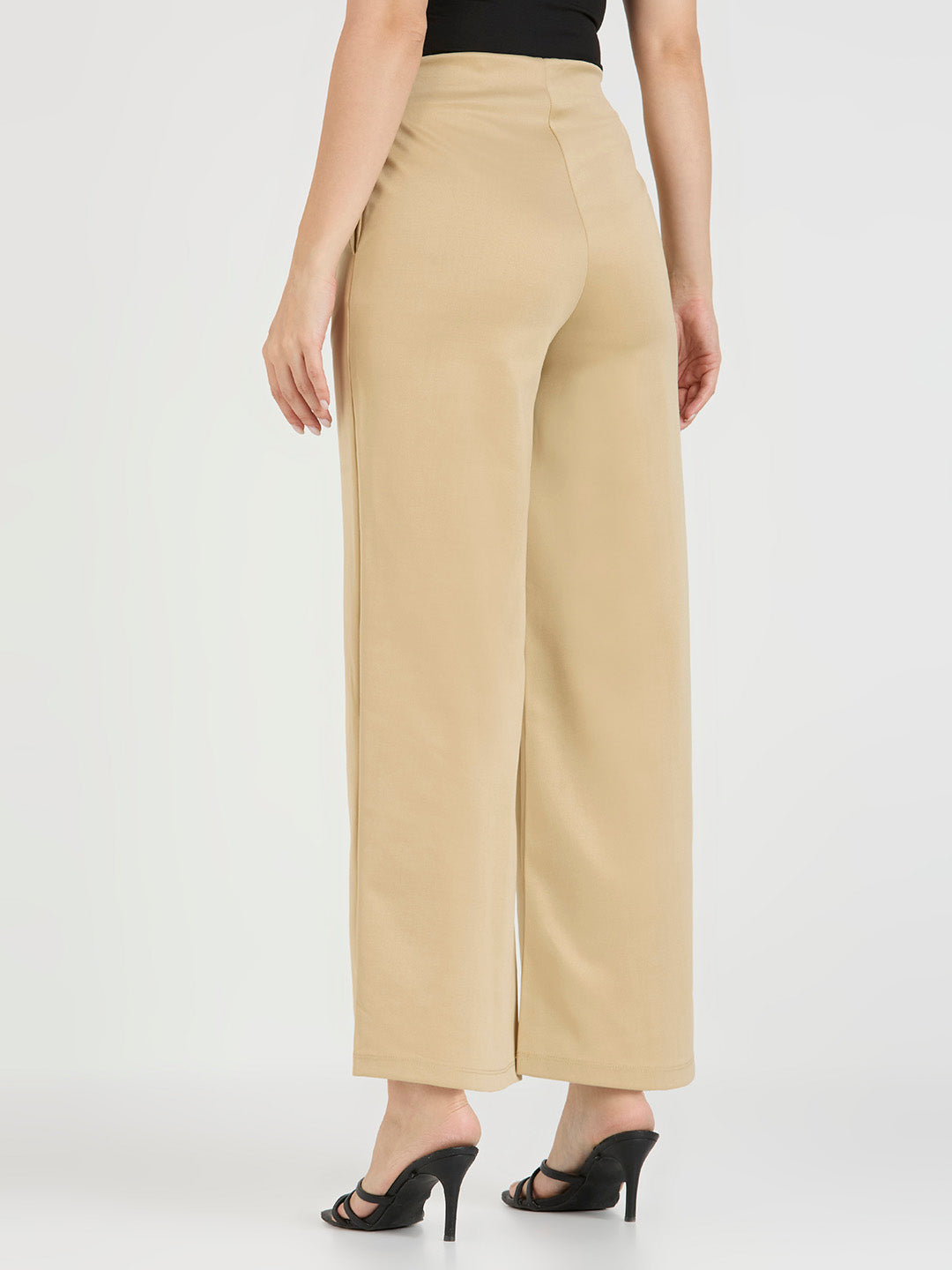 Cefalu Women Khaki Wide Leg Trousers
