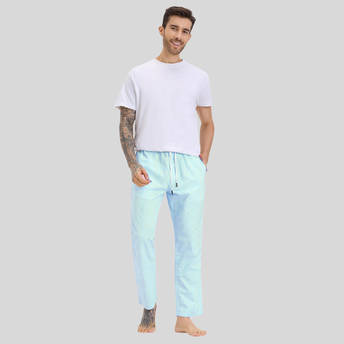 TCI Men Sky Blue Pyjamas