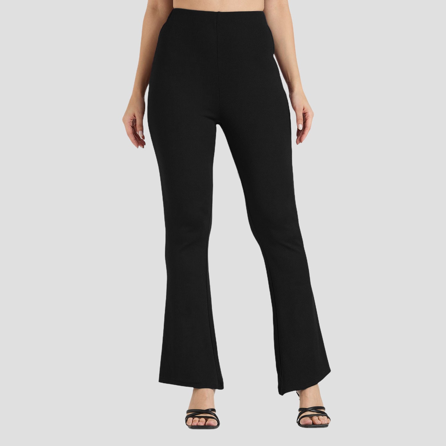 Cefalu Women Black Flared Pants