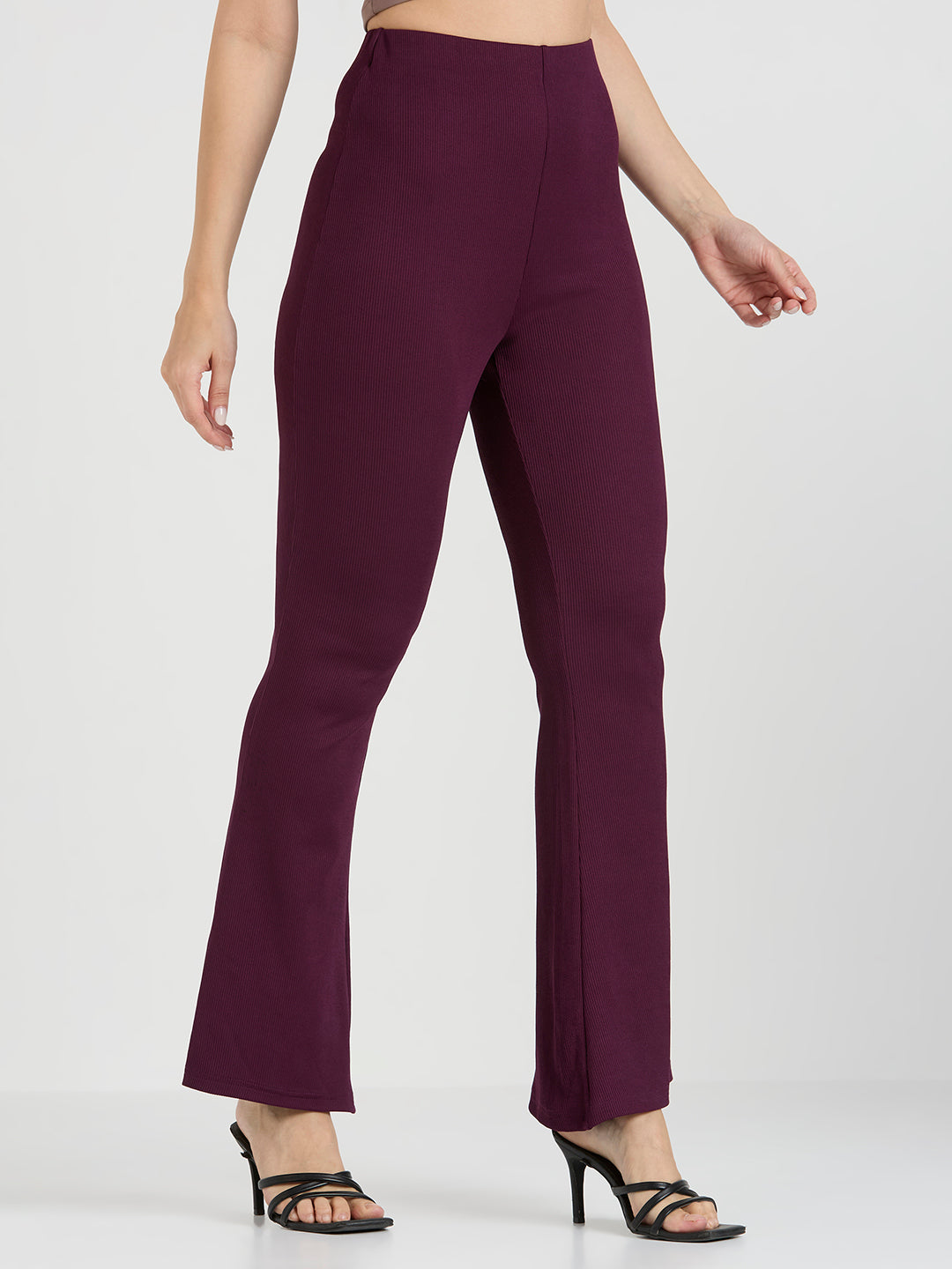 Cefalu Women Wine Flared Pants