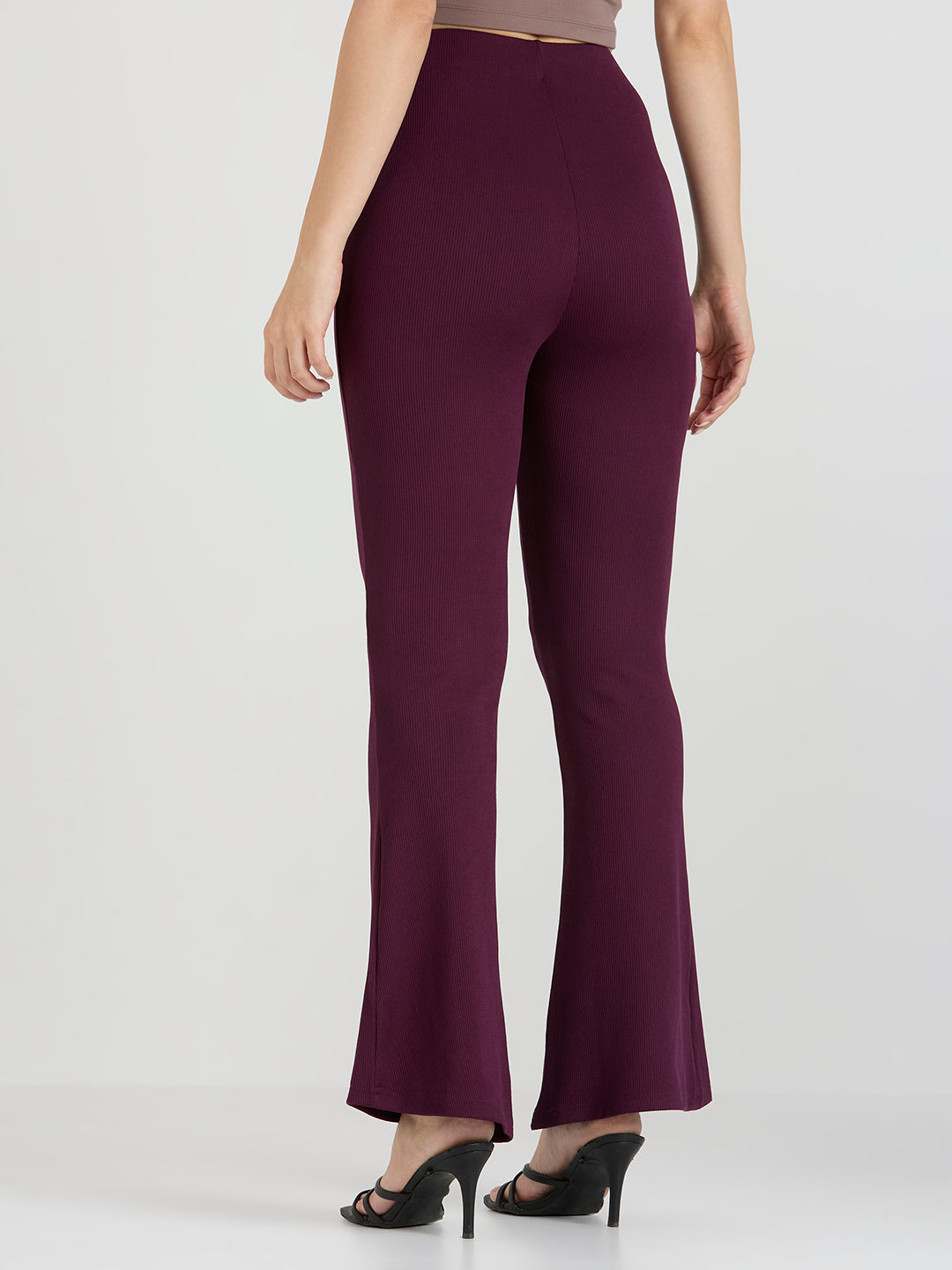 Cefalu Women Wine Flared Pants