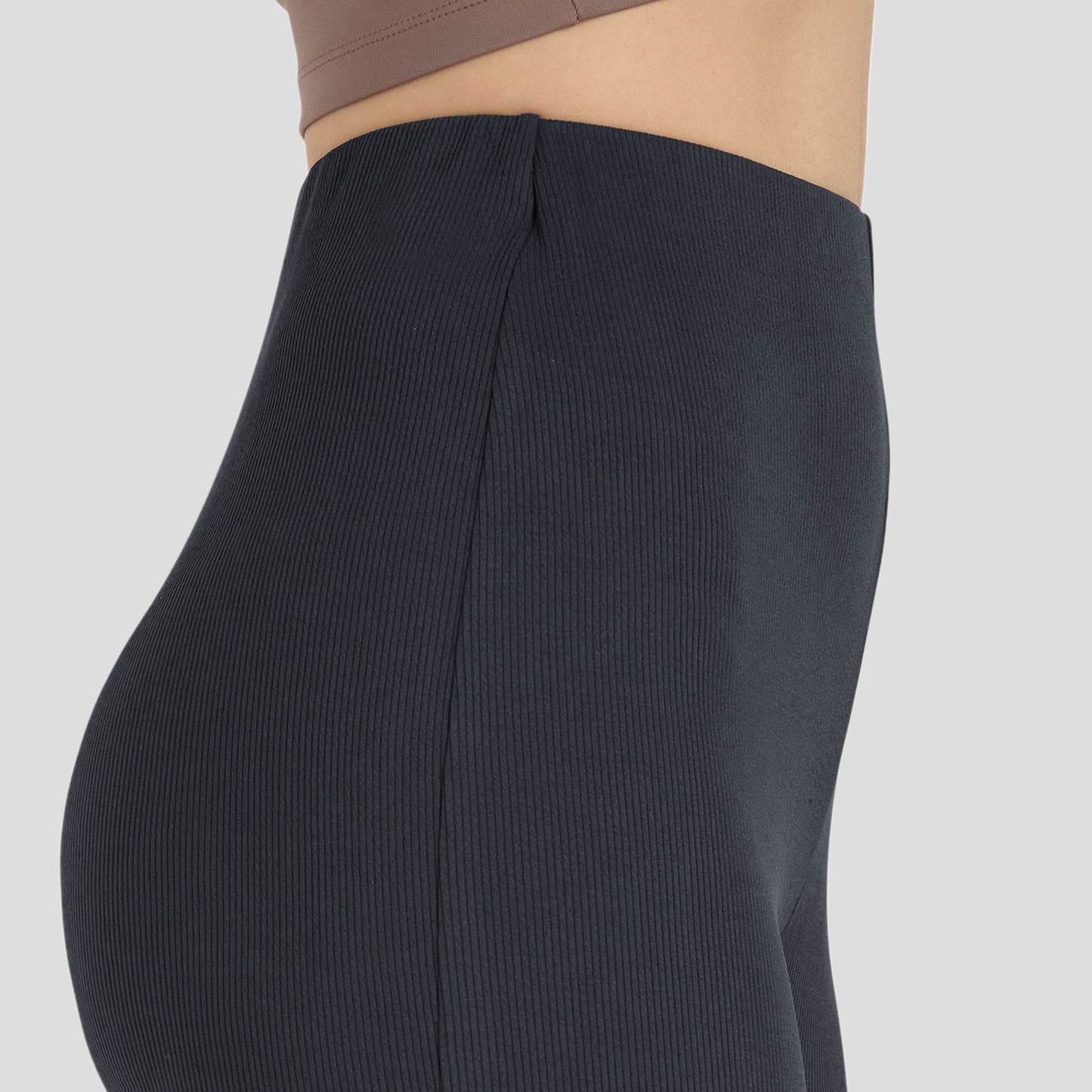 Cefalu Women Dark Grey Flared Pants