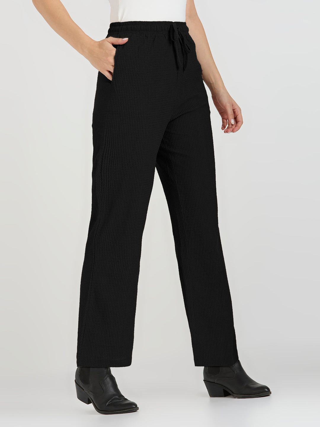 CEFALU Women’s Muscara Lycra Comfort-Fit Pyjama with Side Seam Pockets & Adjustable Waist