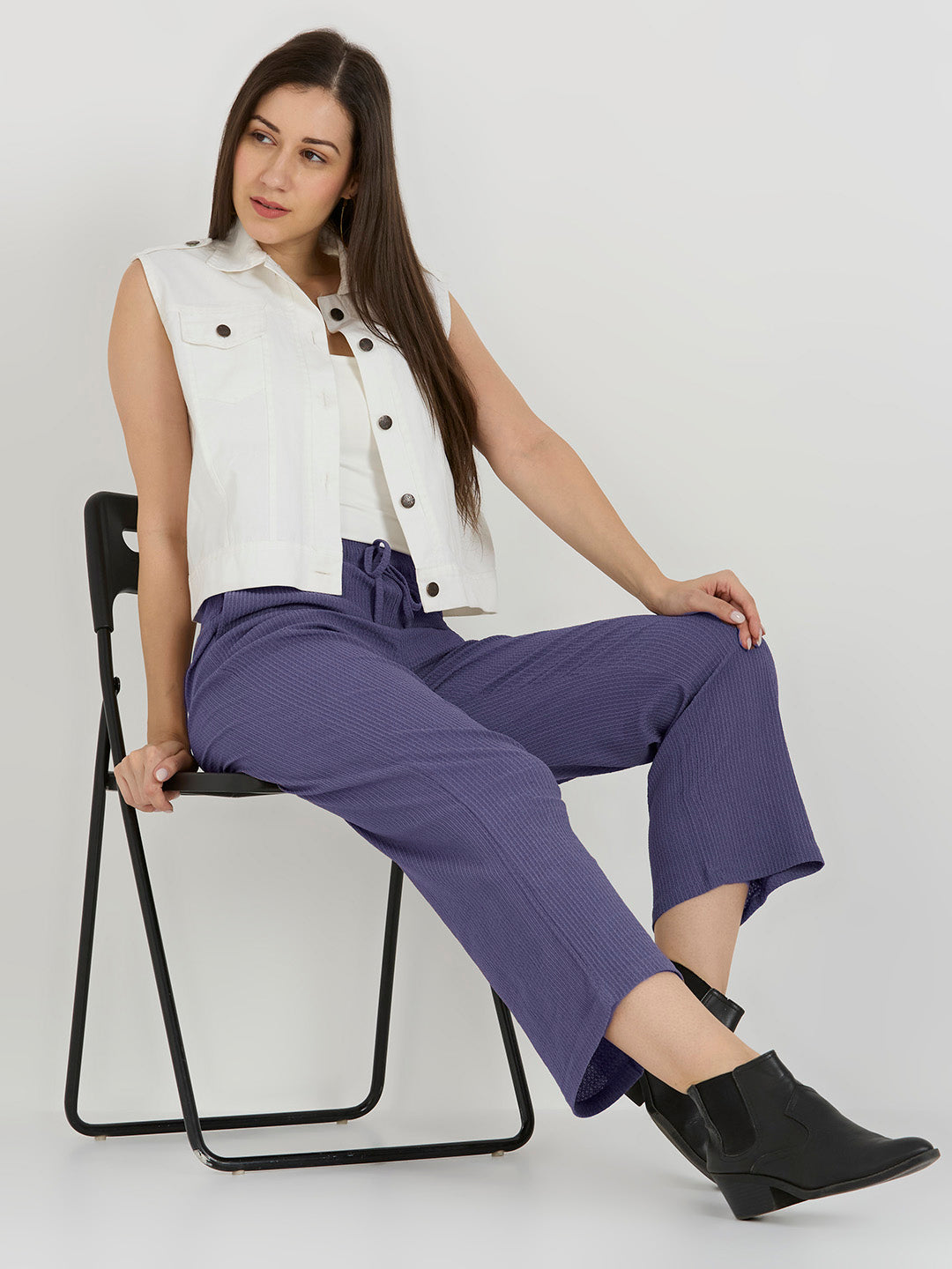 CEFALU Women’s Muscara Lycra Comfort-Fit Pyjama with Side Seam Pockets & Adjustable Waist