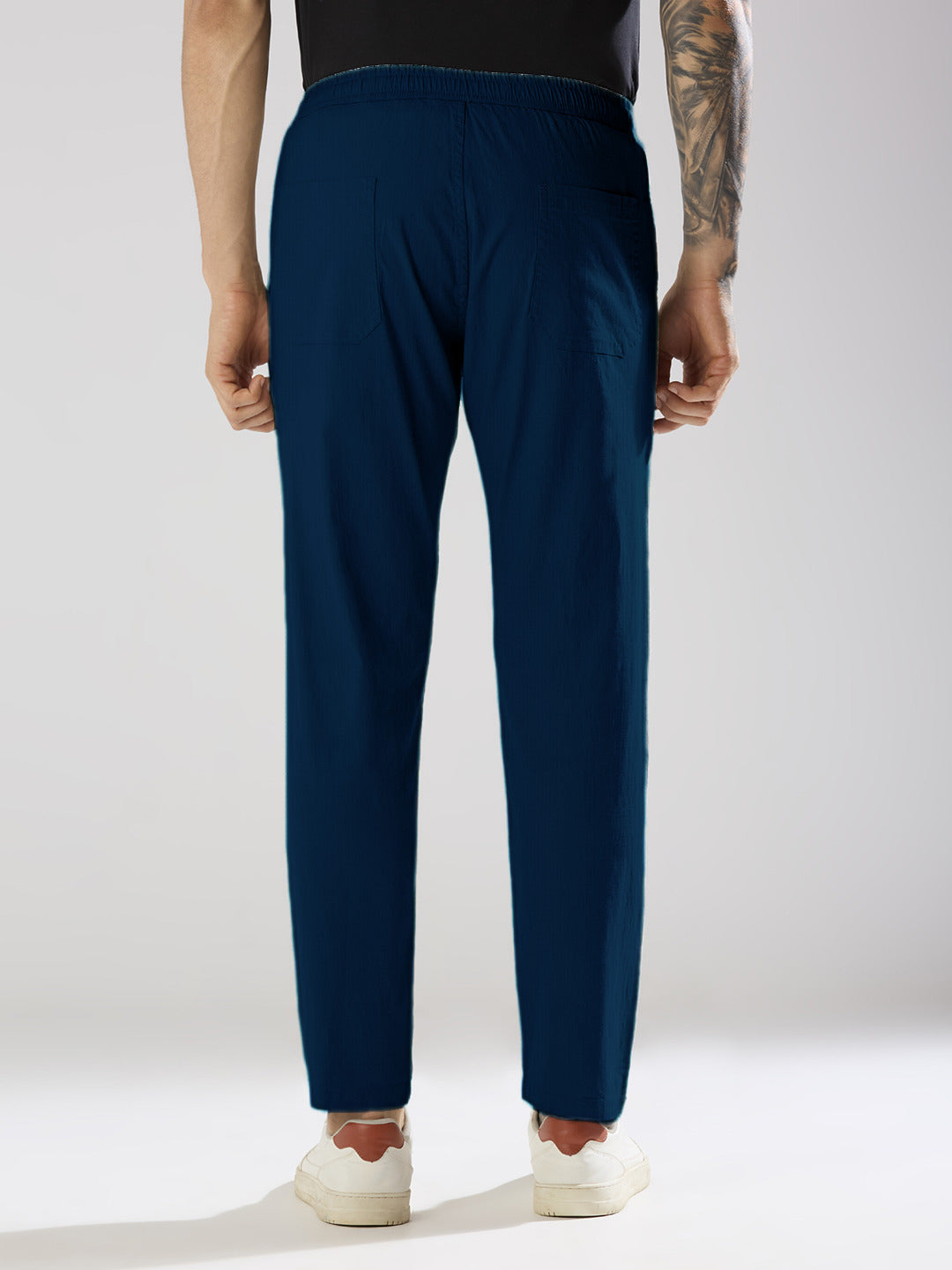 TCI Men Navy Blue Trousers