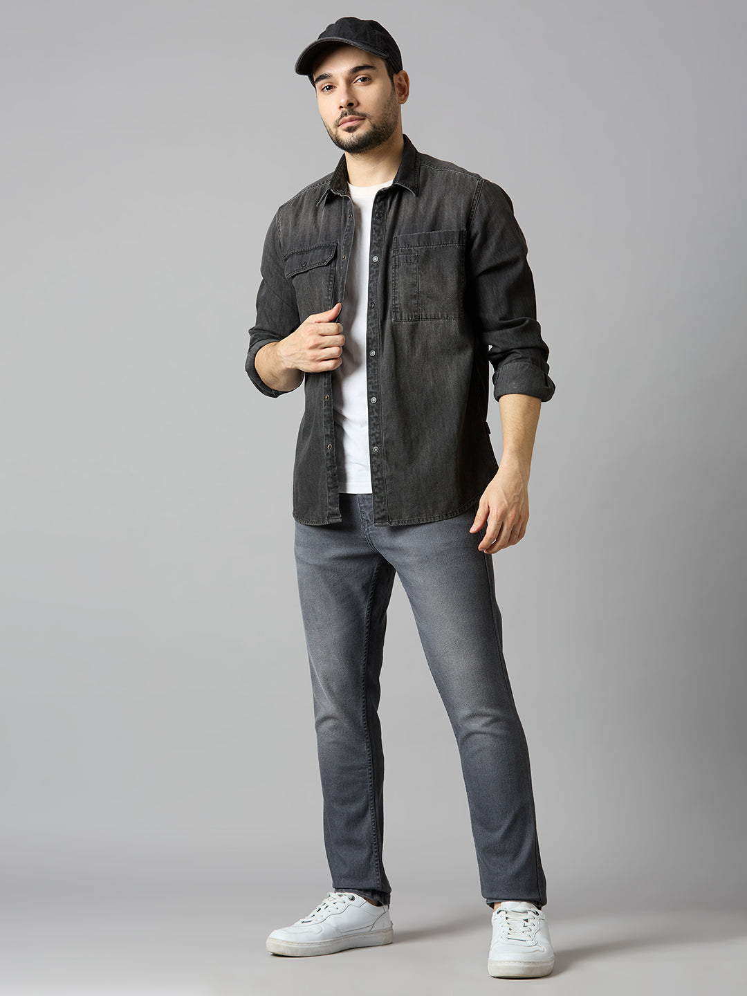 TCI Men Grey Slim Fit Jeans