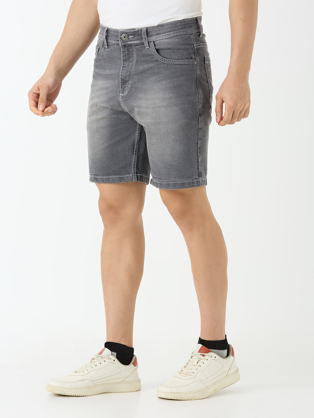 TCI denim casual shorts grey