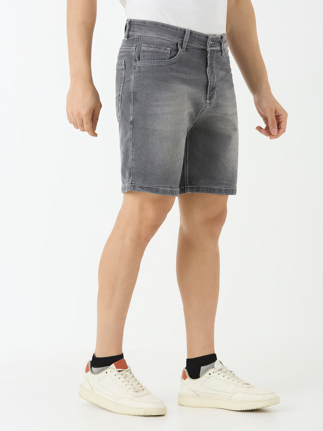 TCI denim casual shorts grey