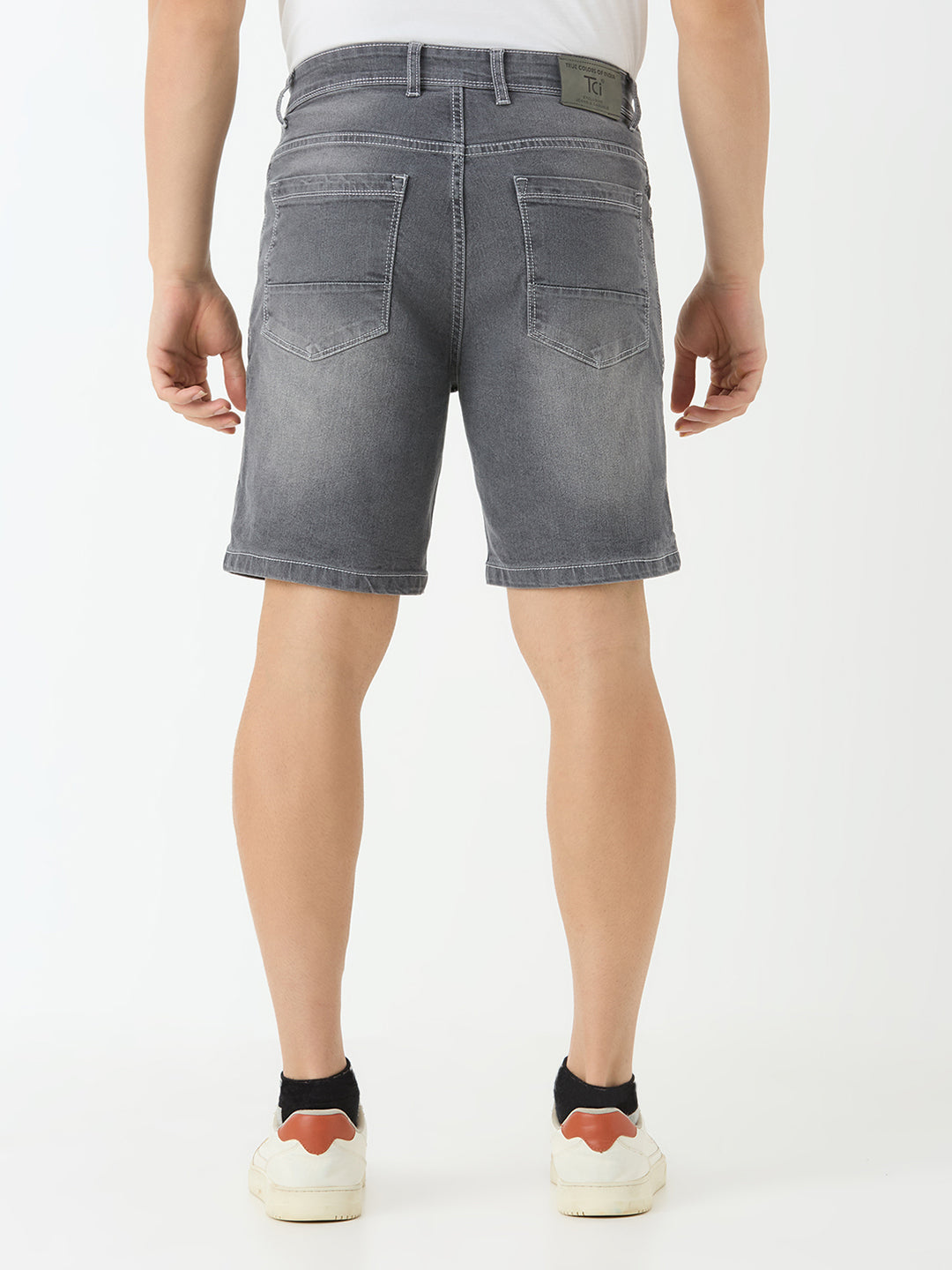 TCI denim casual shorts grey