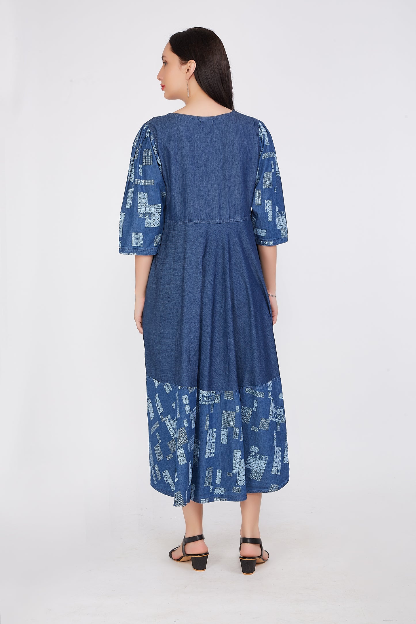 Cefalu®️ Women’s Denim Kurti – Blue – Cotton Blend – Sizes S, M, L, XL