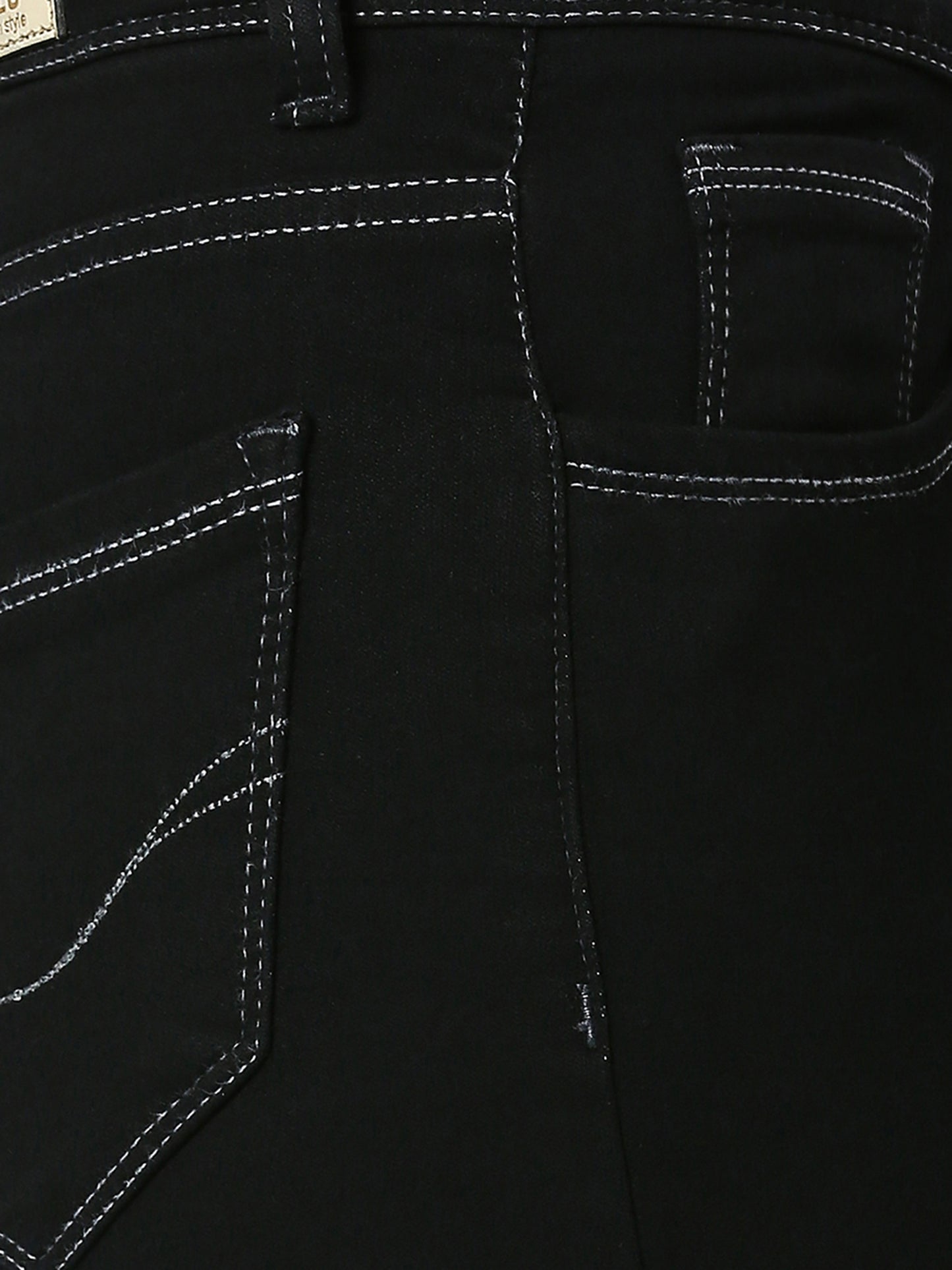 Cefalu®️ Black High Waist Skinny Fit Jeans For Women