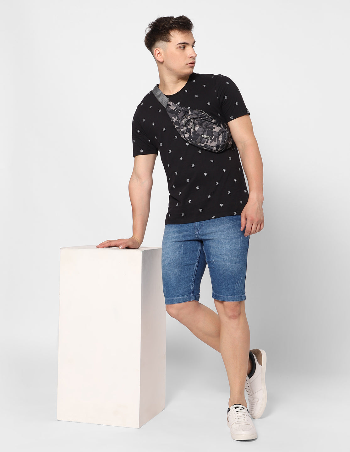 TCI Men’s Light Blue Denim Shorts - Regular Fit (Sizes 28 to 38)