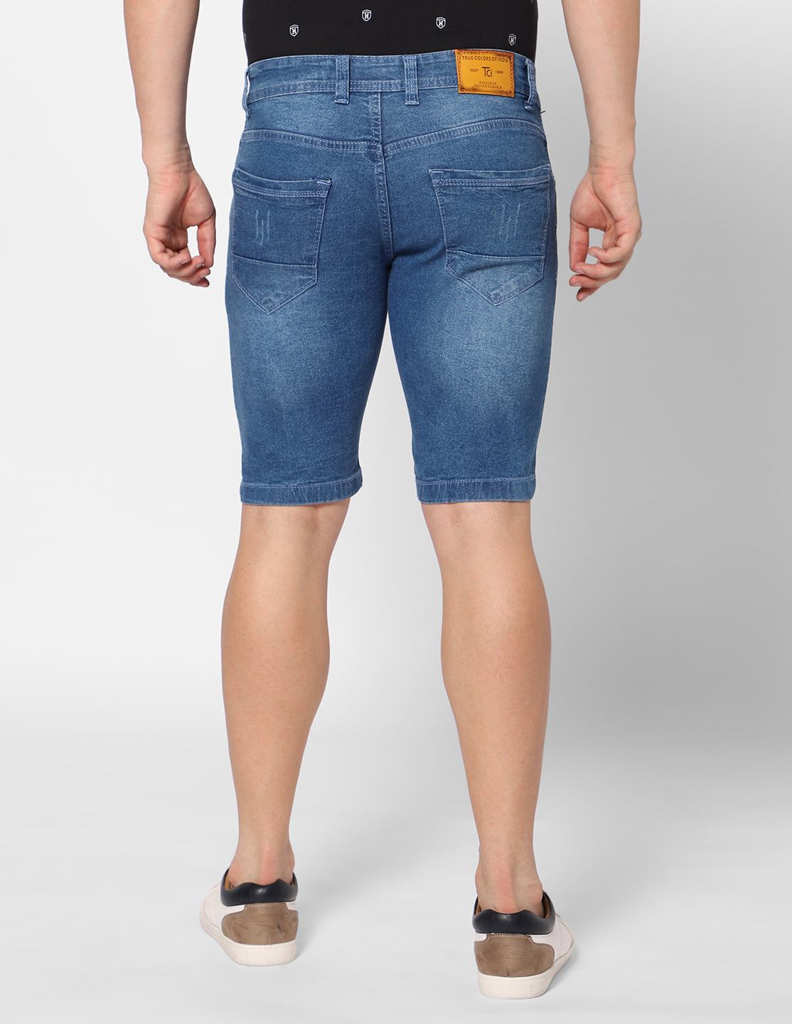 TCI Men’s Light Blue Denim Shorts - Regular Fit (Sizes 28 to 38)