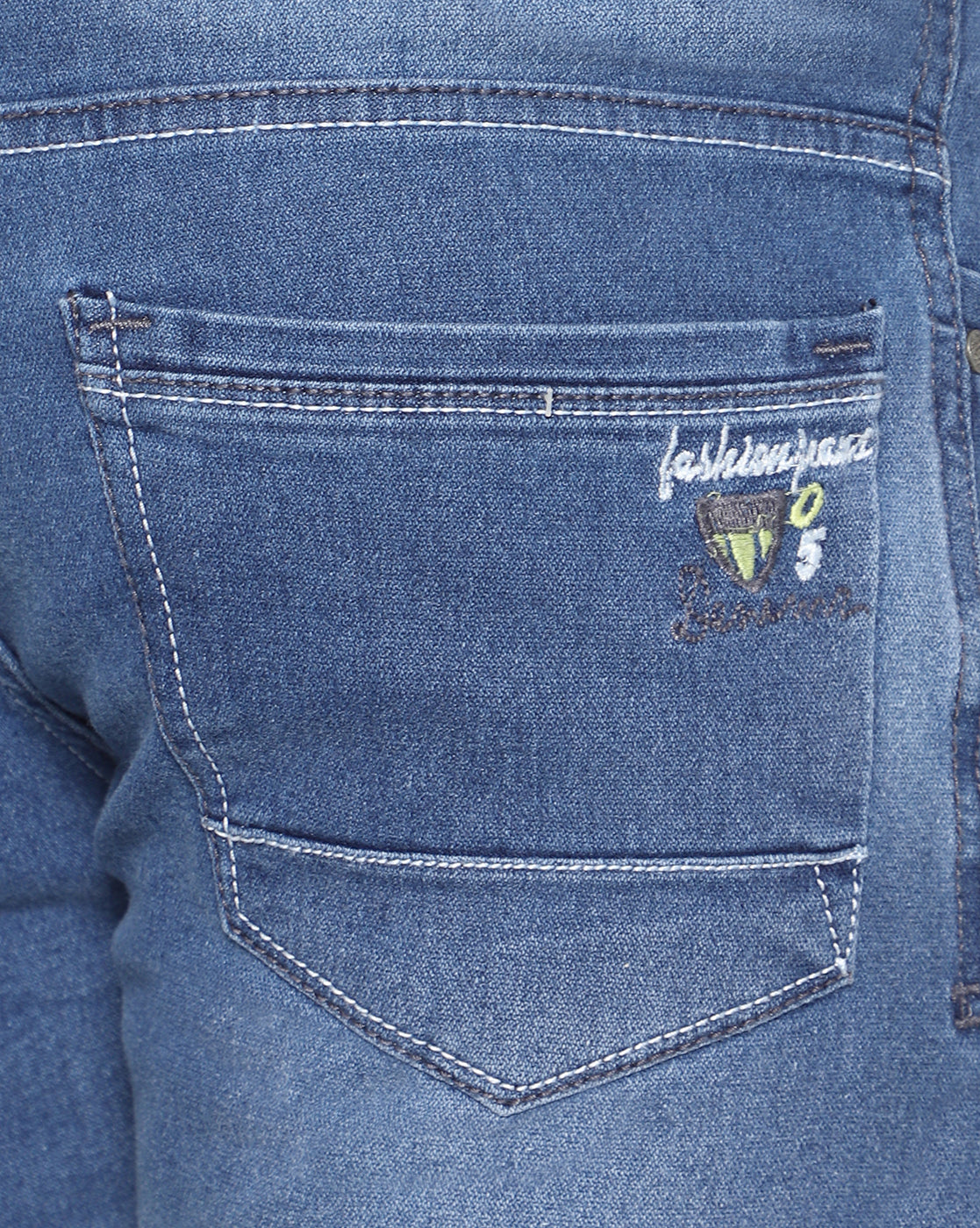 True Colors of India®️ (TCI) Men Light Blue Denim Poly Jeans