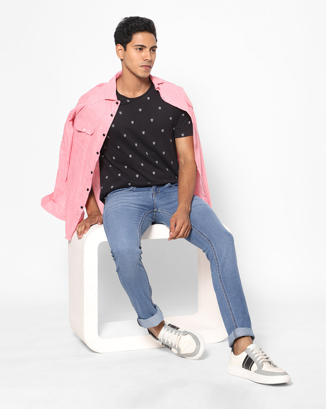 True Colors of India®️ (TCI) Men Washed Blue Denim Cotton Jeans