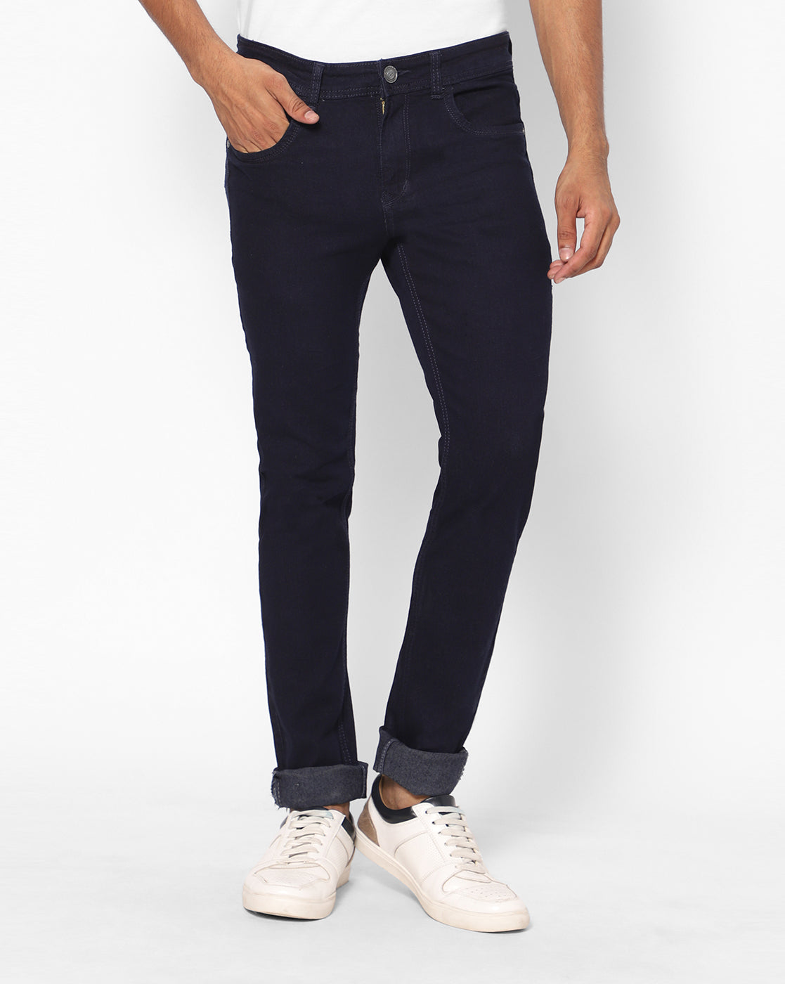 True Colors of India®️ (TCI) Men Carbon Blue Regular Cotton Jeans