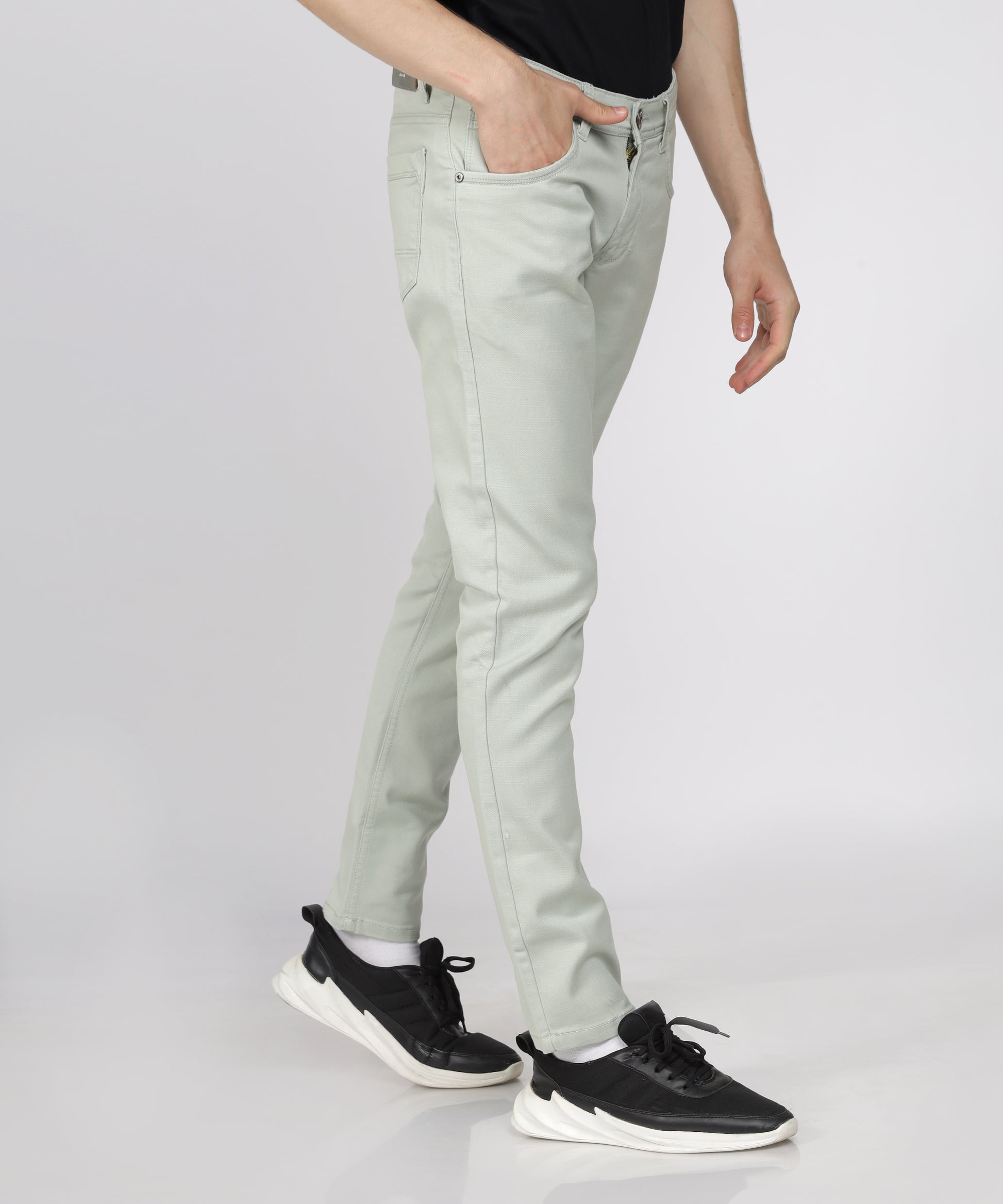 Straight leg design of TCI Men’s Trousers for a classic appearance.