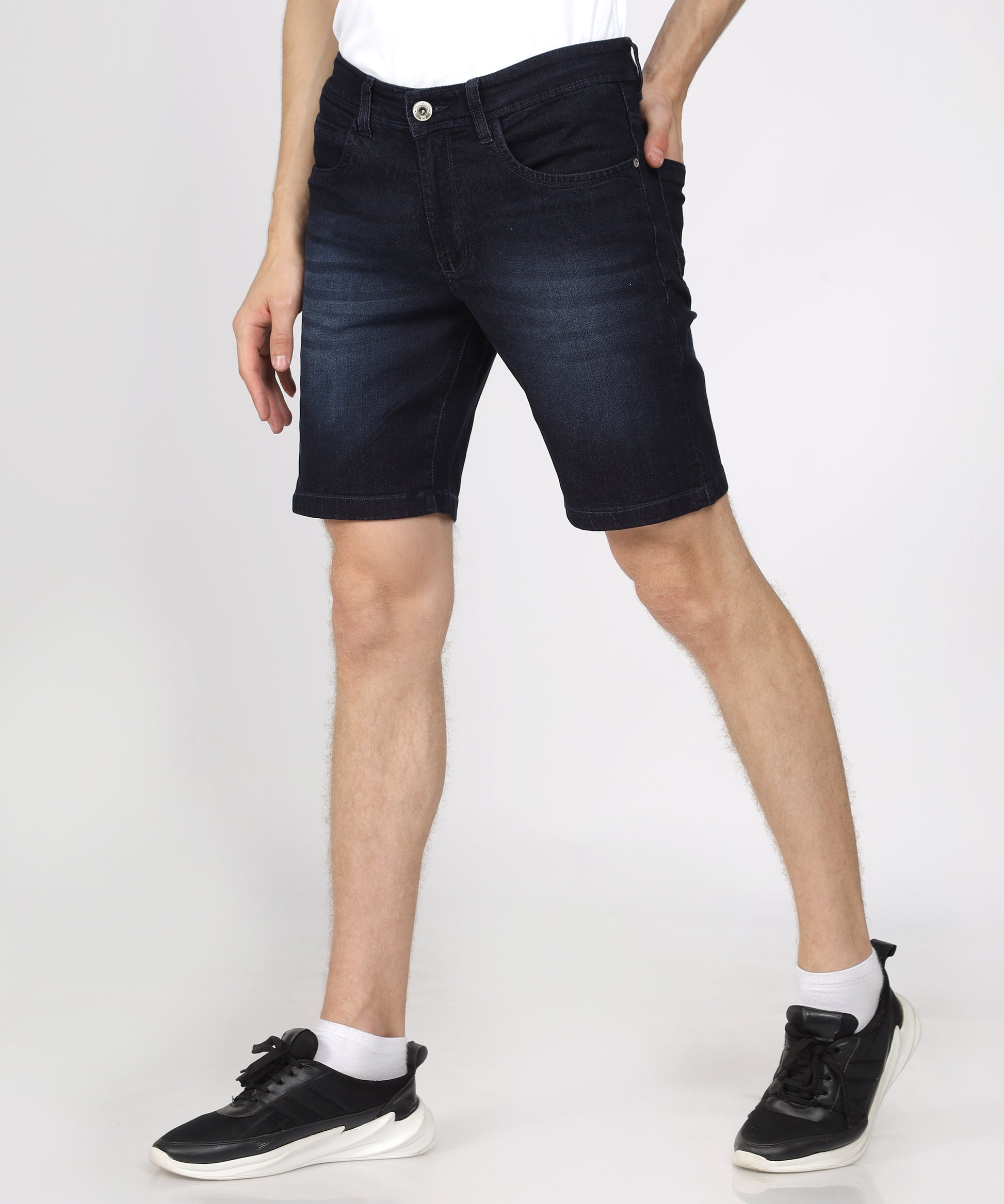 Functional pockets of TCI Men’s Denim Shorts for added convenience.