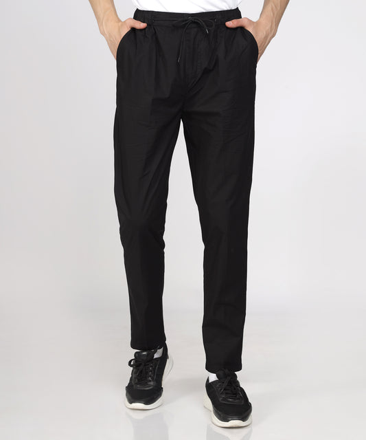 TCI Men’s Black Comfort Fit Cotton Trouser displayed.