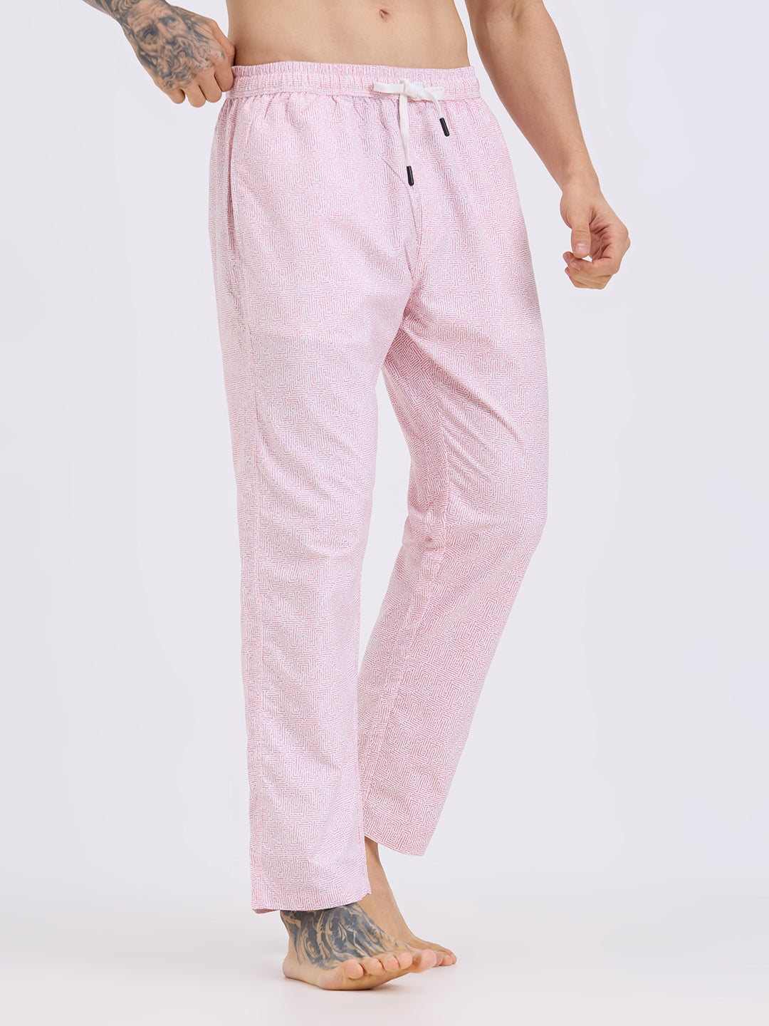 Cefalu Men Pink Pyjamas