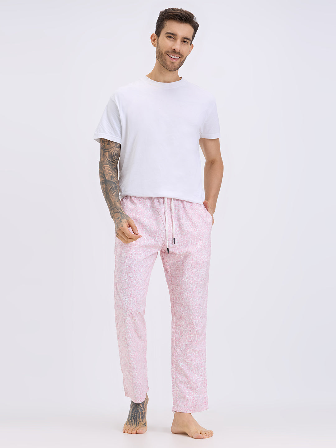 Cefalu Men Pink Pyjamas