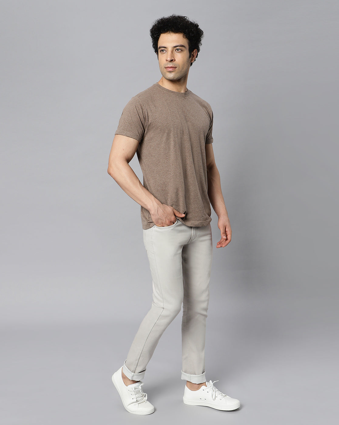 True Colors of India®️ (TCI) Men Ash Grey Slim Fit Jeans