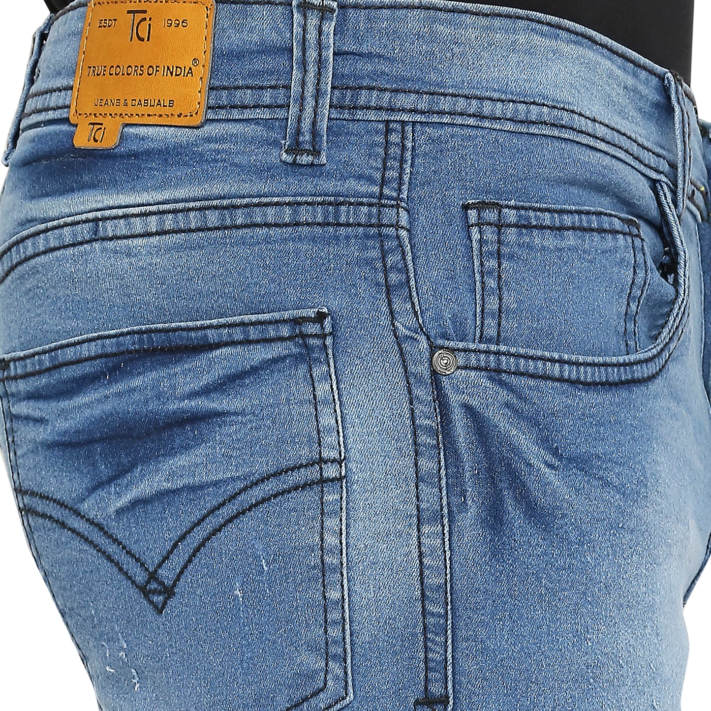 TCI Men’s Light Blue Denim Shorts - Regular Fit (Sizes 28 to 38)