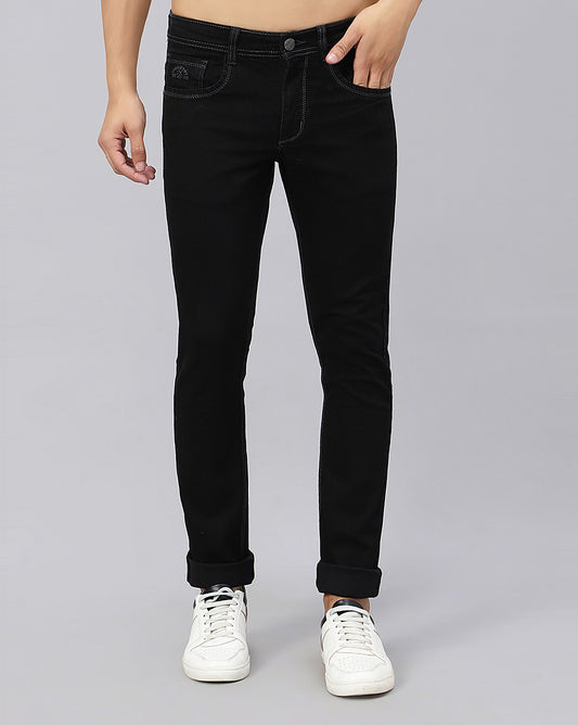 front view of TCI (True Colors of India) Regular Men Black Jeans