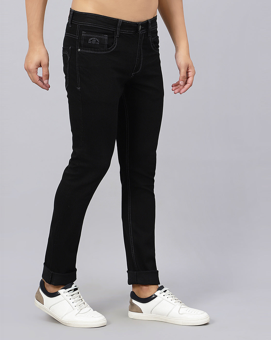 side view of TCI (True Colors of India) Regular Men Black Jeans