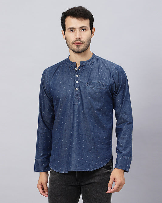 True Colors of India®️ (TCI) Cotton Blend Straight Printed Kurta For Men