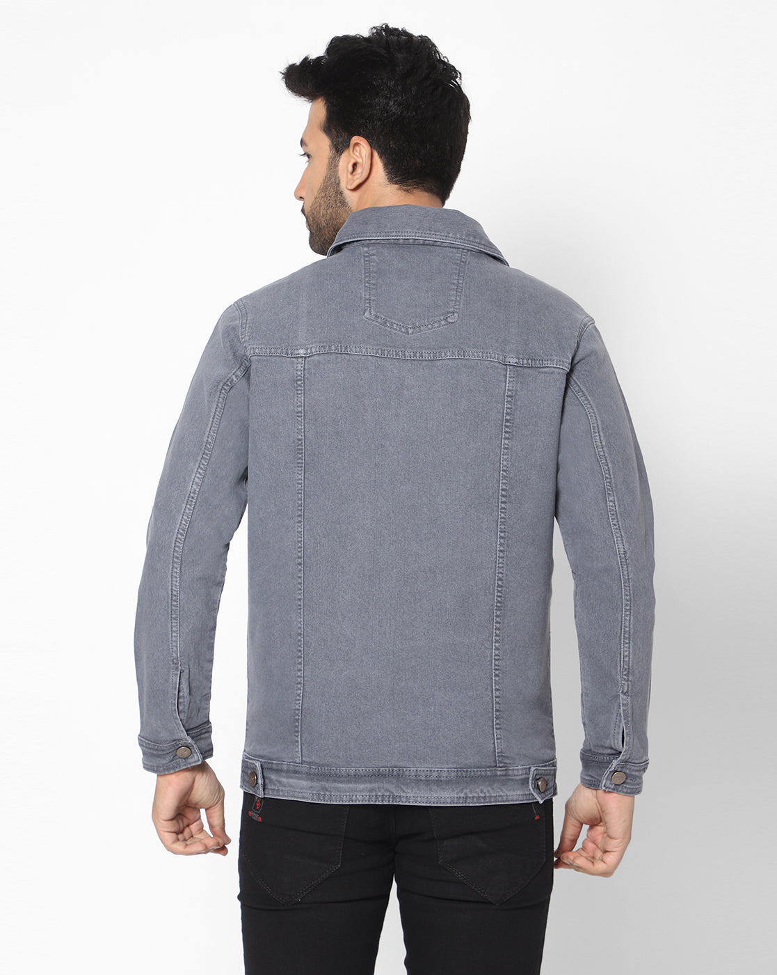 True Colors of India®️ (TCI) Men Light Gray Cotton Jacket