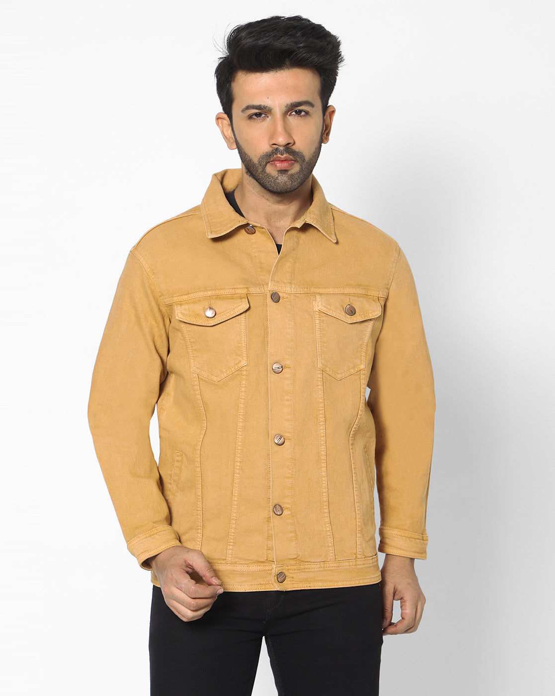 True Colors of India®️ (TCI) Men Mustard Cotton Jacket