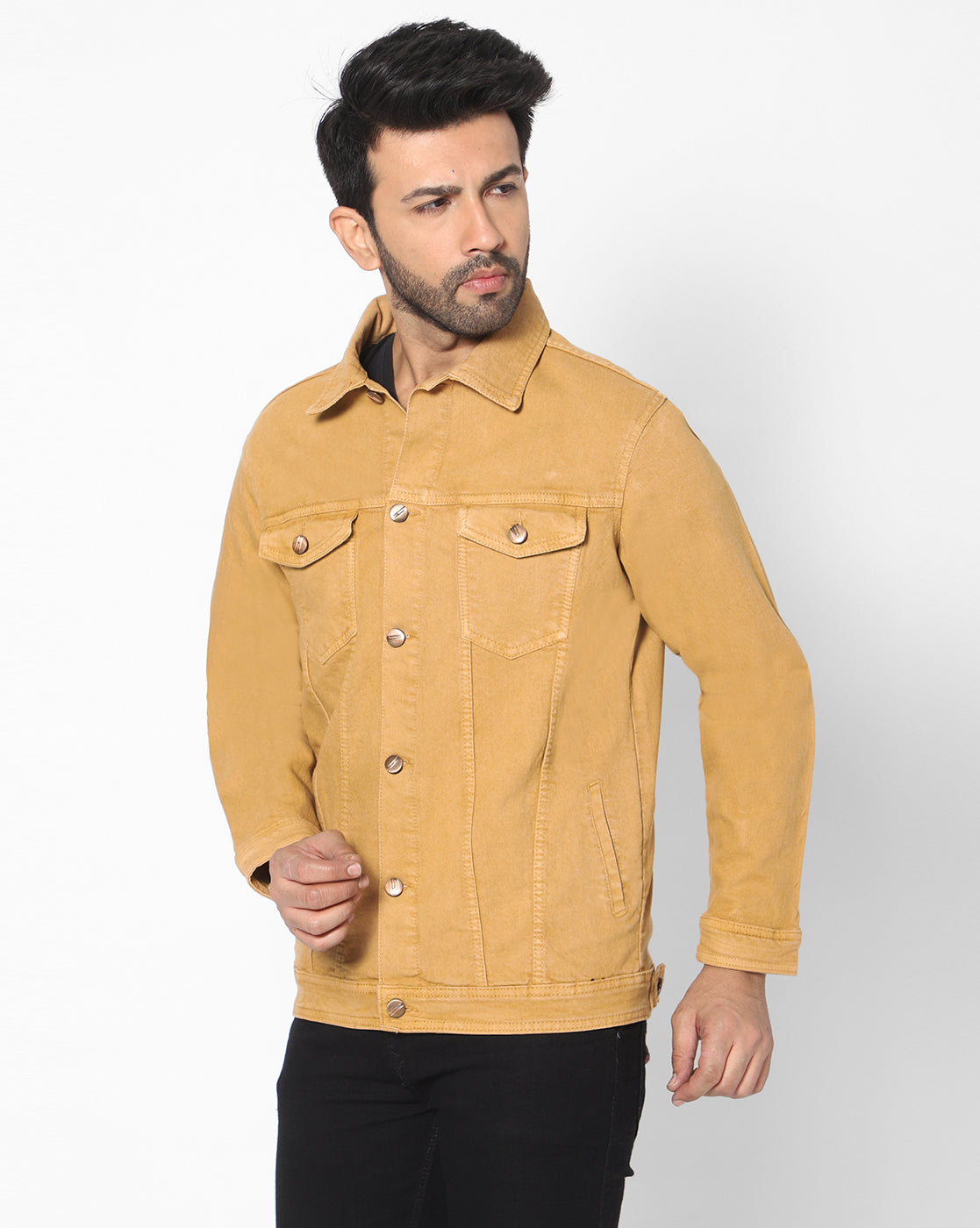 True Colors of India®️ (TCI) Men Mustard Cotton Jacket