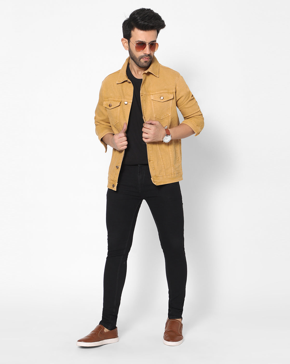 True Colors of India®️ (TCI) Men Mustard Cotton Jacket