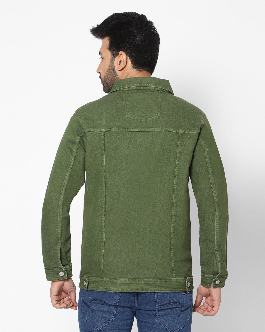 True Colors of India®️ (TCI) Men Olive Green Cotton Jacket