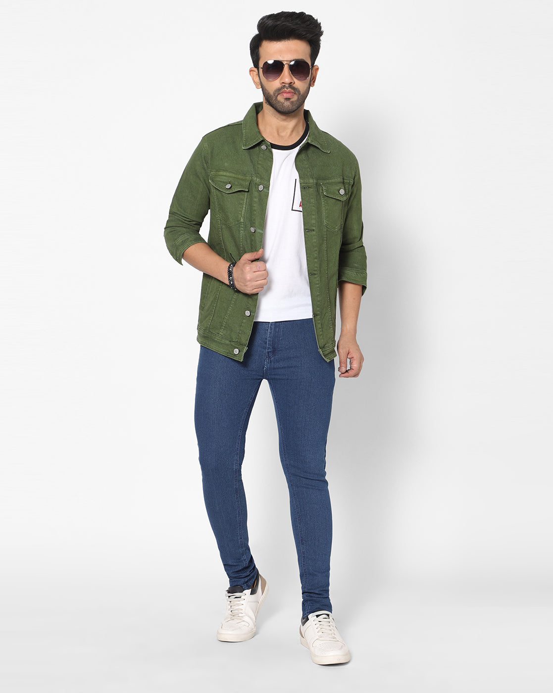 True Colors of India®️ (TCI) Men Olive Green Cotton Jacket