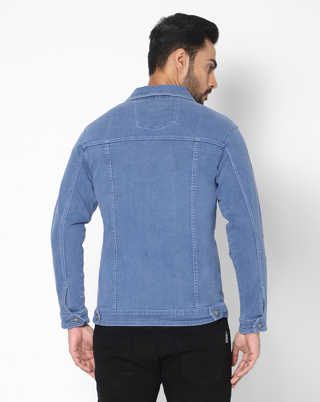 True Colors of India®️ (TCI) Men Light blue cotton Denim Jacket