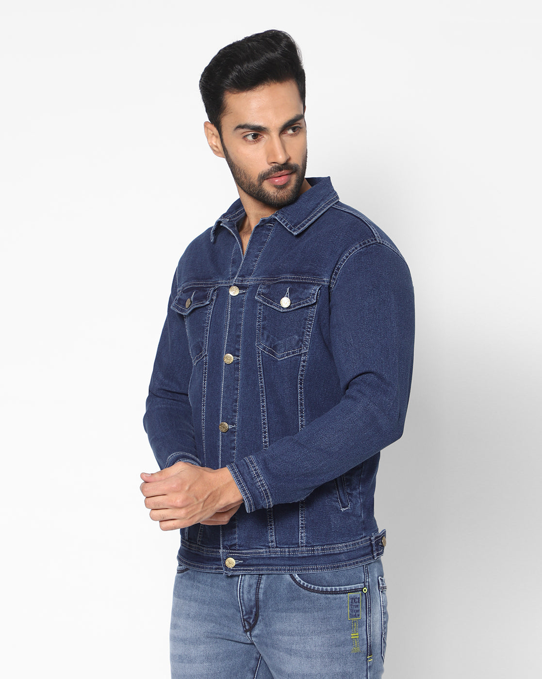 True Colors of India®️ (TCI) Men blue cotton Denim Jacket