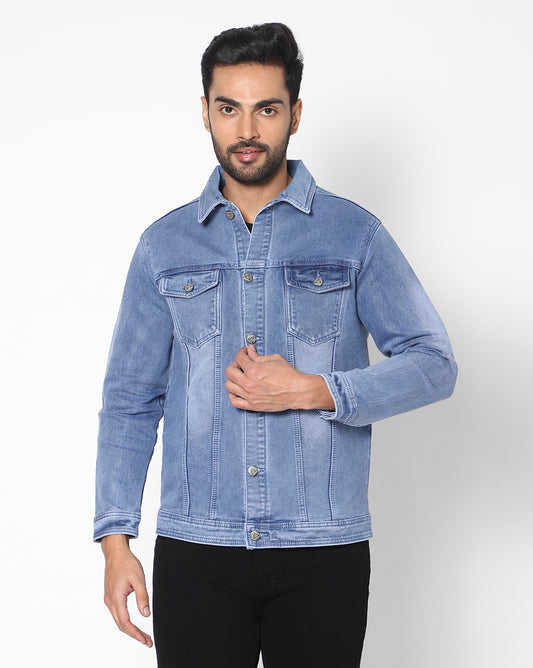 True Colors of India®️ (TCI) Men Light blue Denim Jacket