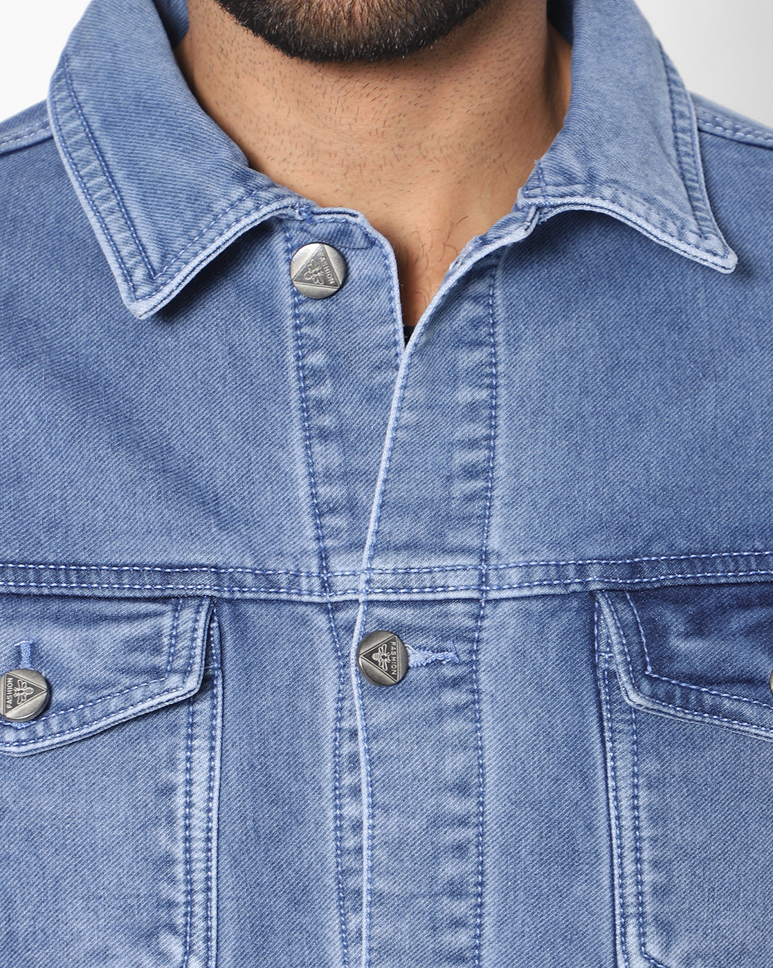 True Colors of India®️ (TCI) Men Light blue Denim Jacket