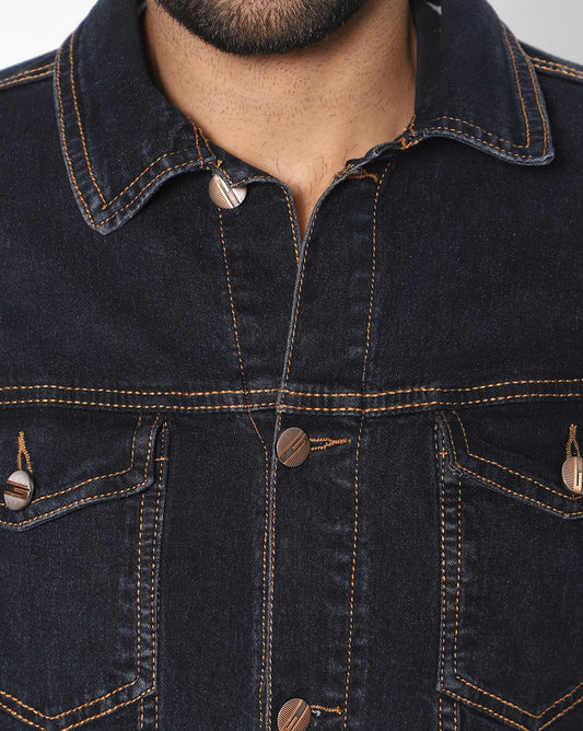 Carbon Black Denim Jacket