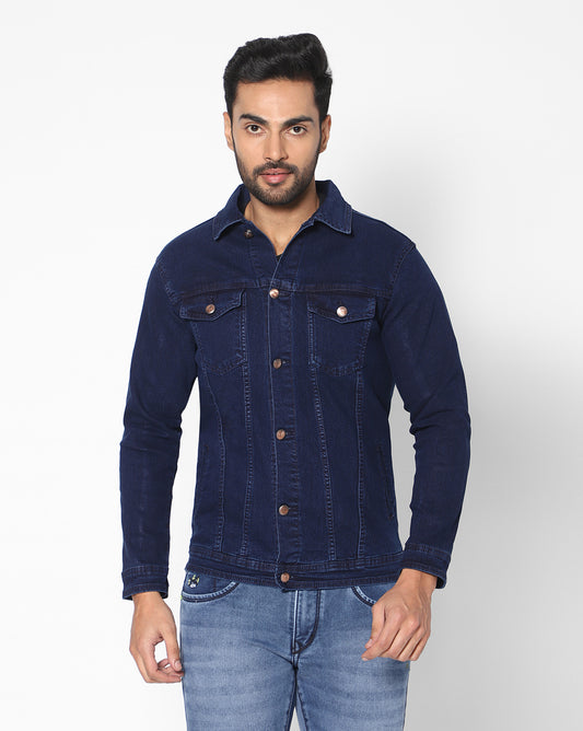 True Colors of India®️ (TCI) Men Ink blue cotton Denim Jacket