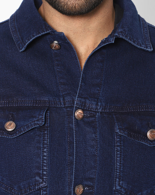 Ink blue cotton Denim Jacket